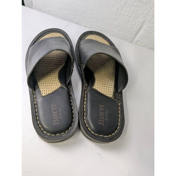 Born Men's Leeward Black Slide Sandals Sz 10 - Picture 3 of 5